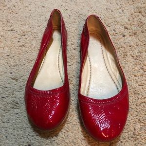 Frye Carson Red Patent Leather Flat